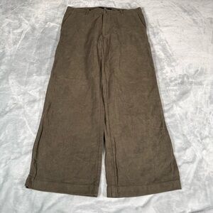 Vintage GAP Moleskin Pants Mens 35x30 Wide Leg Loose Fit Faded Brown Y2K